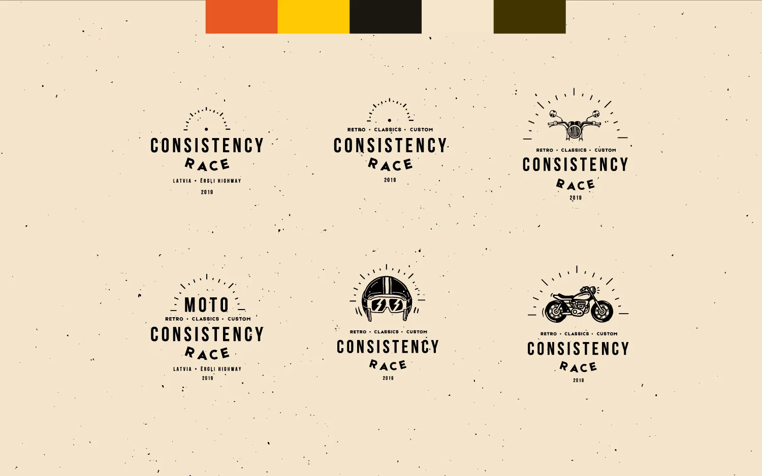 Consistency race: Logo sistēmas dizains, ilustrācija, 1