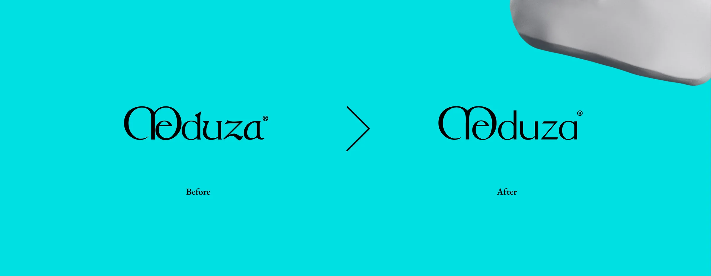 Meduza: Logo atsvaidzināšana, tipogrāfija, ilustrācija, 1