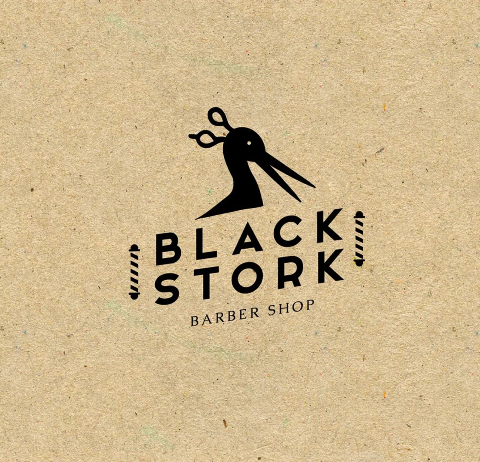Black Stork Barbershop: Zīmolvedība, zīmola identitāte, 1